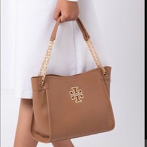 TORY BURCH Tan Slouchy Britten Tote